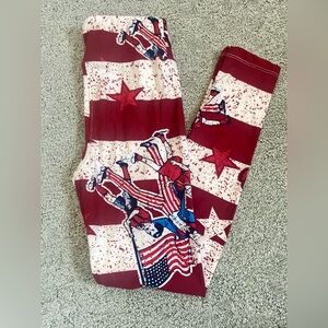LuLaRoe Kids Tween Leggings NWOT 4th of July Independence Day Holiday